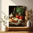 thumbnail image 6 of Italian Pizza Canvas Wall Art, Basil Food Still Life Print, Rustic Kitchen Dining Decor, 6 of 8