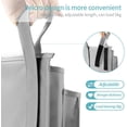 thumbnail image 4 of Bedside Caddy Hanging Bed Organizer Storage Bag Pocket for Bunk and Hospital Beds, College Dorm Rooms Baby Bed Rails,Camp (8 Pockets),Gray, 4 of 7