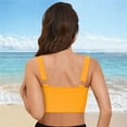 thumbnail image 4 of Yindaity Tankini Swim Top Womens Bathing Suits Tummy Control Underwire Bikini Top Only - Push Up Bathing Suit Top Padded Swim Bra 2025 Swimsuits Top Plus Size Swim Tops(Yellow,XL), 4 of 8
