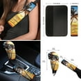 thumbnail image 6 of Renewold Hawaiian Beach Palm Tree Gold Blue Car Seat Covers Set for Men Women Breathable Soft Seat Protector with Steering Wheel Cover and Seat Belt Pad Armrest Pad Handbrake Cover Gear Shift Covers, 6 of 7