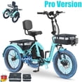thumbnail image 5 of ABORON 20" Fat Tire Electric Trike 750W 48V Motorized Folding Commute E-Bike for Adult, Foldable 3 Wheel Electric Bicycle Trike for Senior Women with Front & Rear Basket, 5 of 10