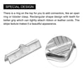 thumbnail image 5 of 200Pack Ribbon End Crimp Clamps, 25mm Stripe Texture Pinch Cord End Clasps, Silver White, 5 of 6