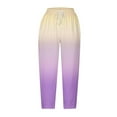 thumbnail image 4 of QATAINLAV Womens Plus Size Capris 2025 Summer Beach Casual Drawstring Capri Pants Trendy Gradient Color Straight Leg Cropped Trousers with Pockets Multicolor 5XL Prime Sales, 4 of 6