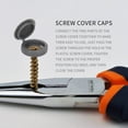 thumbnail image 1 of 200 Pcs Screw Cap Plastic Hinged Screw Head Covers Screw Cover Caps Snap-on Replacement Screw Decorative Covers (Grey), 1 of 5
