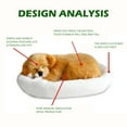 thumbnail image 2 of Realistic Sleeping Plush Breathing Dog Furry Dog With Mat Creative Animals Decor Stuffed Animal Doll, 2 of 5