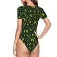 thumbnail image 4 of Daiia Green Branch Olive Women'S Crew Neck Short Sleeve Slim Fit T Shirts Tops Basic Bodysuit Leotard Clothing-Small, 4 of 9
