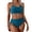 AN14_Blue, variant on High Waisted Bikini Sets for Women - Two Piece Tummy Control Swimsuit Adjustable S trap V Neck Bathing Suit 2026 Blue M