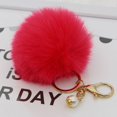 thumbnail image 4 of Guardurnaity Llavero con colgante de bola de pelo de colores para mujer y niña, llave de coche para el hogar, hebilla móvil bonita Ropa, zapatos y accesorios Miscelánea Rosa roja, 4 of 6