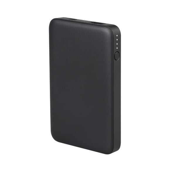 onn USB-C/USB-A 5,000 mAh Power Bank for Smartphones & Tablets, Black