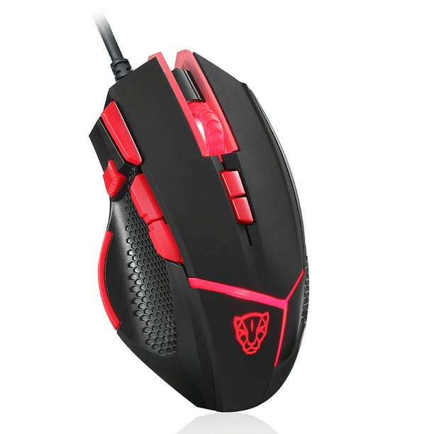 Motospeed Wired Mouse Gaming Mouse 4000DPI 9 Buttons Optical Mice with Weight Tuning Set Design