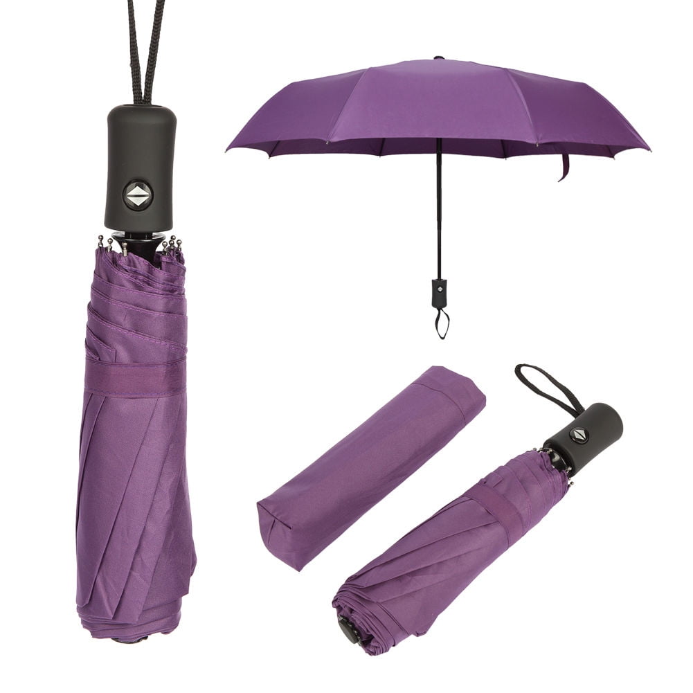 Automatic 3-Fold Umbrella Anti-UV Sun/Rain Windproof Compact Umbrella Travel