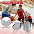 thumbnail image 3 of Uxcell Soccer Training Vest, Team Sports Pinnies Reversible Numbered Jerseys Grey 27 in, 3 of 7