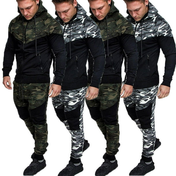 men's camouflage ripped jeans