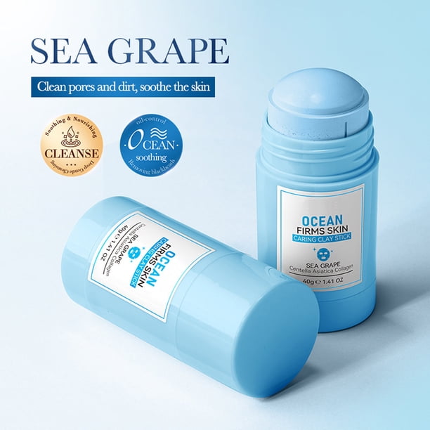 Fiudx Mascarilla Marina In Barra, Mascarilla de Barro de Limpieza Profunda, Mascarilla Reafirmante In Barra, Mascarilla Iluminadora Del Tono de Piel, Apta para Piel Sensible, Ideal para Casa, Oficina
