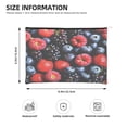 thumbnail image 3 of Zufioo Variety Of Fruits And Berries Print DuPont Paper Portable Toiletry Bag, 8.9x6.5 inch Zippered Hand-held Paper Cosmetic Bag Storage Tool Kit, 3 of 7