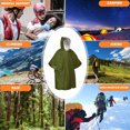 thumbnail image 3 of LJNYFDC Imperméable Portable de Survie d'Urgence Imperméable Réversible Réutilisable Résistant aux Intempéries Poncho de Rétention de Chaleur avec Capuche, 3 of 6