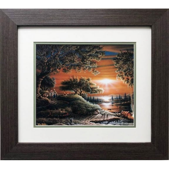 Terry Redlin "Puppy Love" FRAMED Art Print Generic