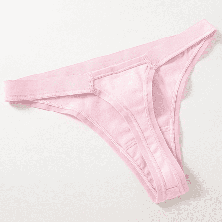 Fulorrnie Underwear for Women Comfort Thong Breathable Cheeky Panties Hipster Elastic Waist Flat Seams Panty Pink M