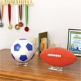 thumbnail image 4 of Ikohbadg 2 Pack Triangle Basketball Display Stand Football Volleyballs Soccer Ball Bowling Ball Display Holder, Acrylic Ball Display Stand Holder, Clear, 4 of 6