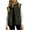 Army Green, variant on Warm Fleece Women's Sleeveless Jacket - Zip Up With Pockets, Fuzzy Fall Winter Vest for Weekend & Everyday Wear Green XXL