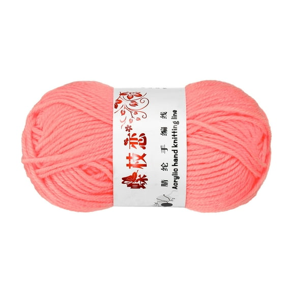1PCS Crocheting Yarn,Light Pink 4 Ply Acrylic Yarn 50g,98 Yards