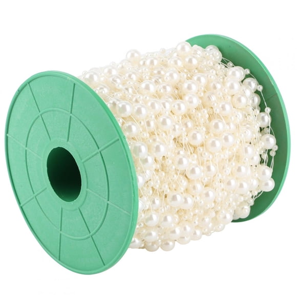 Accessoires de Perles Artificielles Décoratives Cadeau Idéal Perle en Fausse Perle, Ficelle de Perles Sûre, pour Emballage Cadeau Noël Blanc, Beige, Rouge, Rose, Transparent