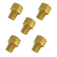 thumbnail image 1 of Brass Inverted Flare Fitting, Brake Line Adapter, Male Connector, 3/16" Tube OD x 1/8" NPT Male, 5pcs, 1 of 4