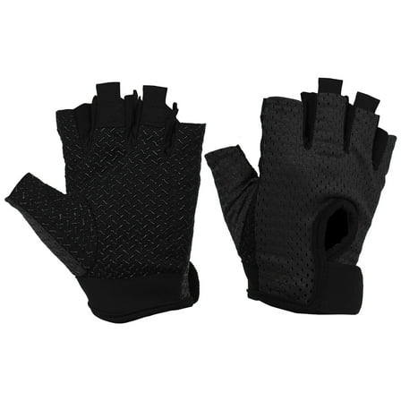 Uxcell Fishing Gloves Breathable Fingerless Fishing Sun Protection Gloves for Men Women, Black (XL Size)