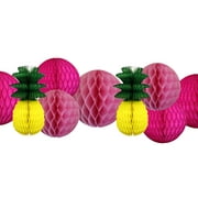 Devra Party 12-Piece Honeycomb Tissue Ball and Pineapple Fruit Decoration Kit (12 and 8 inch)