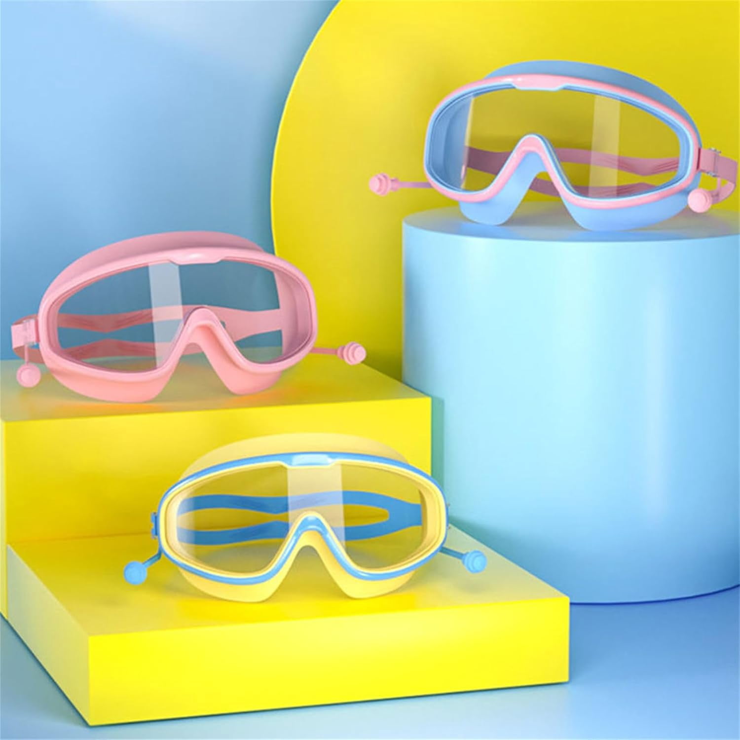 My Cool Summer Clip on Goggles, HD Waterproof and Anti-Fog Swimming Goggles for Ages 2-14