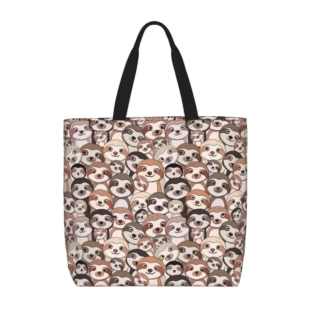 Easygdp Brown Sloth Bolsa Tote para Mujer, Bolso de Hombro para Trabajo, Playa, Viajes, Compras y Supermercado