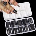 thumbnail image 1 of Adhesivos de lámina de uñas BAOYAALIN con forma de flor blanca y negra, 20 unidades, 1 of 4