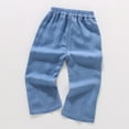 thumbnail image 5 of FLMEI 1-6Years Little Girls Jeans Pants Kids Denim Pants Toddler Embroidery Super Stretchy Leggings Mosquito Pants, 5 of 8