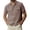 Brown, variant on GrmtClth Shirts for Men Fit Slim Cotton Linen Top Classic Short Sleeve Tee Trendy Button Down Outfit Collared Royal Blue M