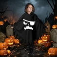 thumbnail image 5 of LILIYA Ages 3-12 Halloween Cloak Cape, Hooded Poncho for Fall Event, Cute Festive Motif, Cozy Durable Fabric, Everyday Holiday Outfit, 5 of 7