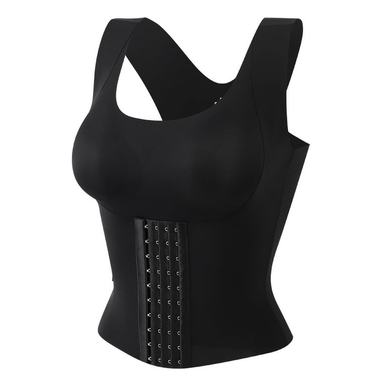 snowsong Shapewear Tummy Control Waist Trainer Women s Slim Shapewear Abdomen Corset Underwear Four in one Body Shaper Bra Skims Dupe Shapewear Shapermint Black L Walmart