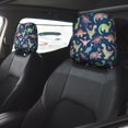 thumbnail image 2 of Uemuo Dinosaur Printed 2 PCS Car All-Inclusive Headrest Cover, Headrest Protector, Soft Elastic Breathable Seat Headrest Anti-Dirty Cover Headrest Cover Protector, 2 of 6