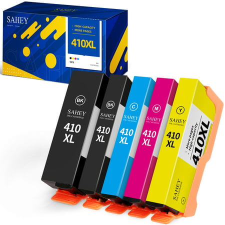 410XL Ink Cartridge for Epson 410XL 410 XL with Epson Expression XP-830  XP-640  XP-530  XP-630  XP-635  XP-7100 (1 Black  1 Photo Black  1 Cyan  1 Magenta  1 Yellow) What will you get: 410 XL 410XL ink cartridge (5-Pack) 1 X 410XL Black ink cartridge 1 X 410XL Photo Black ink cartridge 1 X 410XL Cyan ink cartridge 1 X 410XL Magenta ink cartridge 1 X 410XL Yellow ink cartridge Compatible Printer List: Epson Expression XP-830 / XP-640 / XP-530 / XP-630 / XP-635 / XP-7100 Cartridge Page Yield: 500 pages per Black ink cartridge 650 pages per Color ink cartridge NOTE: It depends on printer and usage