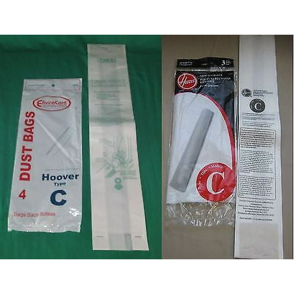 Genuine Hoover Type C Convertible Upright Vacuum Bag or Generic After Style Vac [2 DVC Bags (Good)]