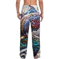thumbnail image 7 of Salouo Psychedelic Shark Artwork Print Pajama Pants for Men, Lounge Pants Elastic Waistband Casual Men's sleepwear Loungewear Sleep Pajama Pant -X-Large, 7 of 7