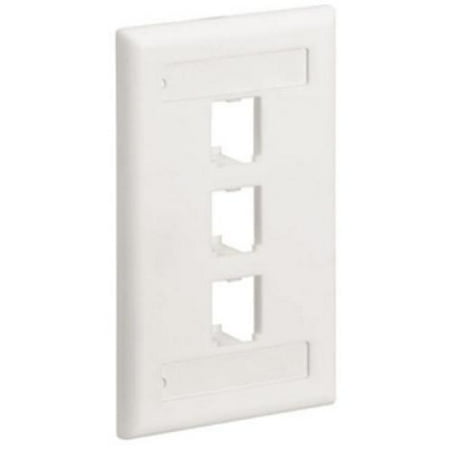Iridescent Faceplate - Panduit CFPL3IWY Sgl Gang 3pt V Faceplate Classic 3 Mod