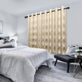 thumbnail image 4 of Nanqianyi Beige Rhombus Gradient Color Blackout Curtains for Bedroom/Living Room, Top Grommet Drapes Set of 2, 42x63 inch, 4 of 8