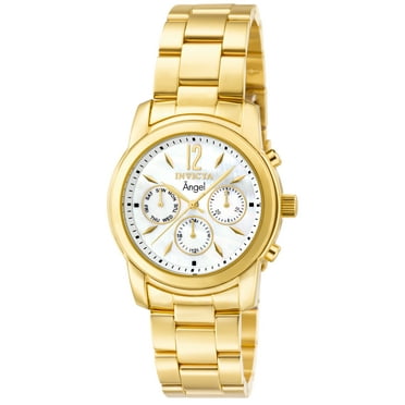 Invicta Women's 0460 Angel Collection 18k Gold-Plated SS Mother-of 