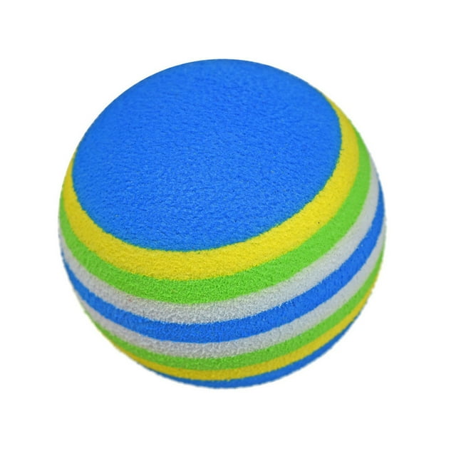 Riforla 20Pcs/Pack Rainbow Stripe Foam Sponge Golf Balls Swing Practice Training Aids Blue