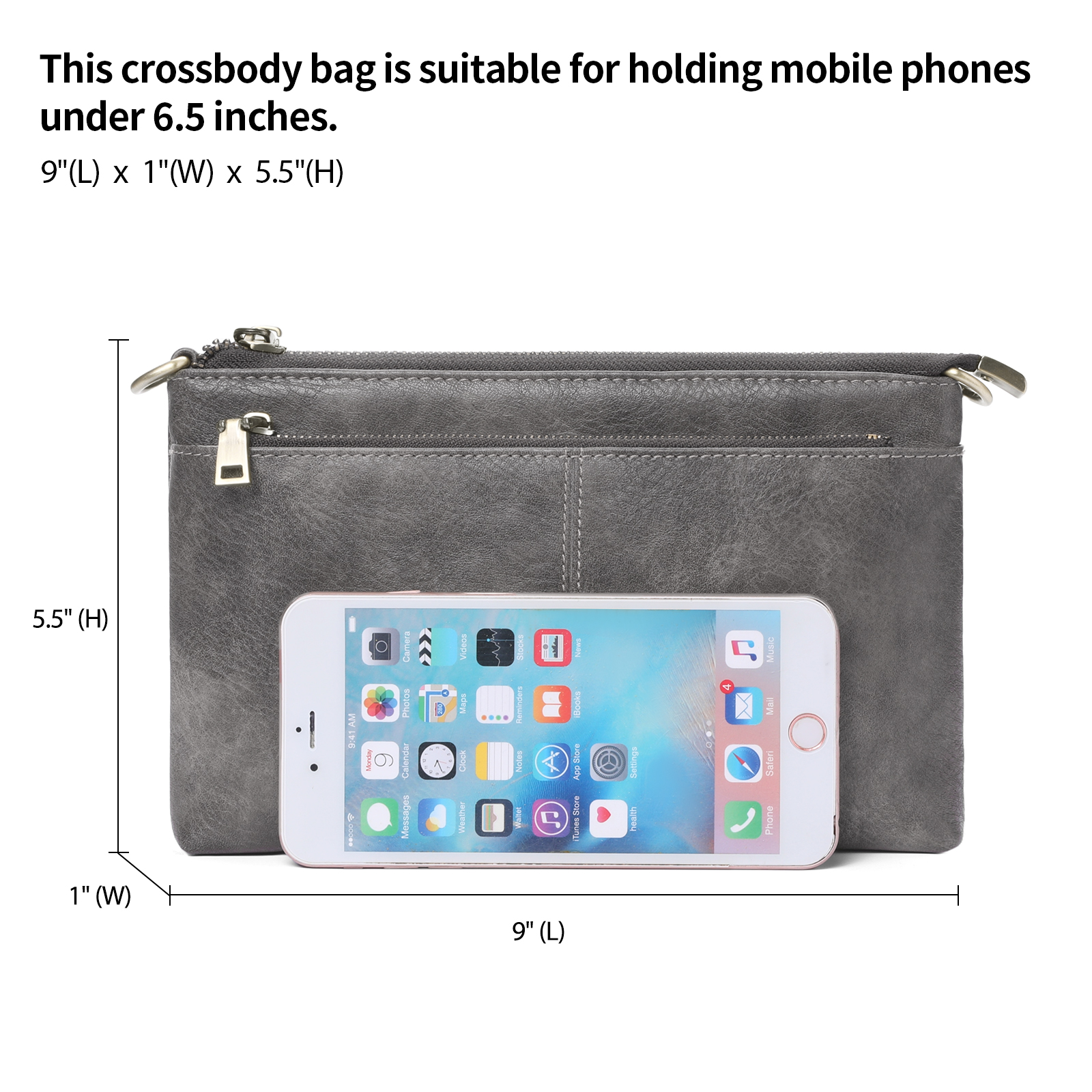 SENDEFN Small Crossbody Bags for Women Trendy Clutch Purse PU Leather Shoulder Bags with Adjustable Strap