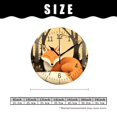 thumbnail image 2 of 10 Inch Wall Clock Battery Operated Silent Clock Decorative for Office, Kitchen, Outdoor, Living Room，Cute Red Fox Sleeping in The Forest Beautiful Pattern, 2 of 4