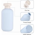 thumbnail image 3 of 6.8 oz Plastic Travel Shampoo Bottles, Refillable Flip Cap Squeeze Bottles for Toiletries, Large Leakage-proof Travel Shampoo and Conditioner Container (Blue), 3 of 12