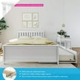 thumbnail image 2 of BEDSMART Lit Double en Bois Massif avec Tiroir-Lit / Blanc, 2 of 7