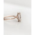 thumbnail image 2 of solitaire jewels 3.75CT Oval Moissanite Hidden Halo Engagement Ring For Women, 10K Rose Gold, 2 of 5