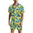 thumbnail image 1 of PRIYAL Mens Pajama Set Short Sleeve 2 PCS Sleepwear Soft Summer Button Down Loungewear Set Pj Set Casual Outfits, 1 of 10